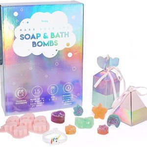 New Soap & Bath Bomb Making Kit DIY Kit with Natural Ingredients Reusable Molds